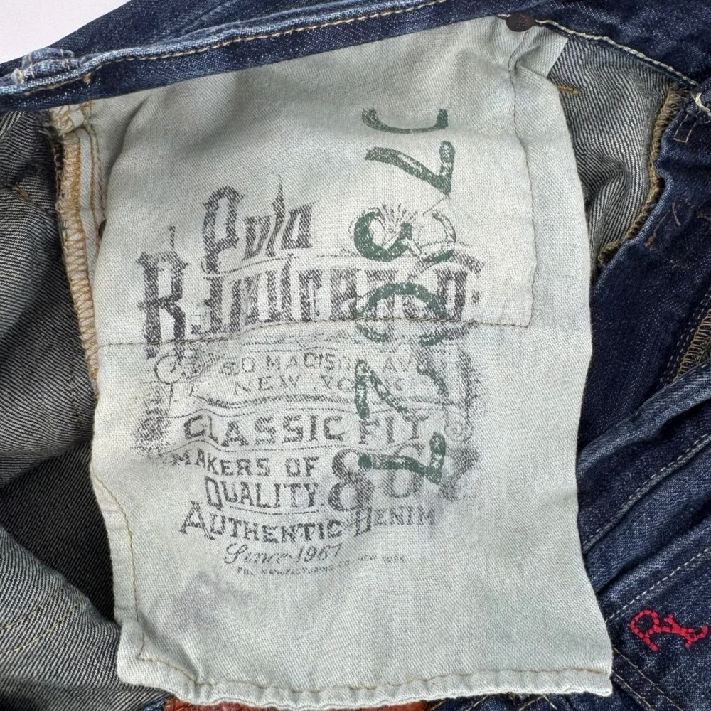 Polo Ralph‎ Lauren Classic Fit Jeans Men's 40x32 Dark Wash Denim Pony Logo